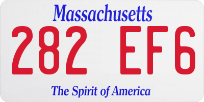 MA license plate 282EF6