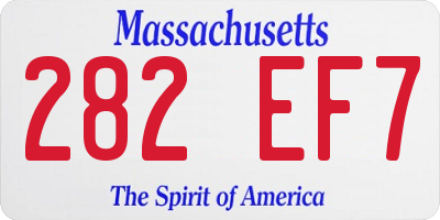 MA license plate 282EF7