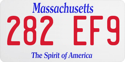 MA license plate 282EF9