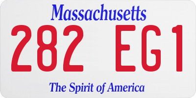 MA license plate 282EG1