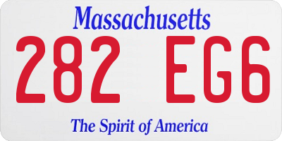 MA license plate 282EG6