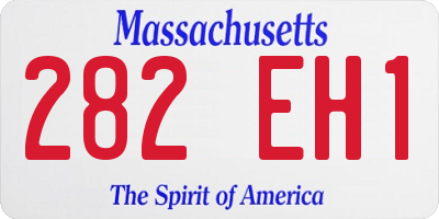 MA license plate 282EH1