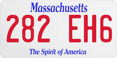 MA license plate 282EH6
