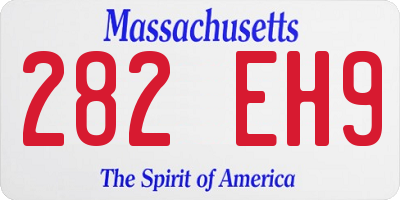 MA license plate 282EH9