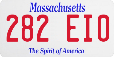 MA license plate 282EI0