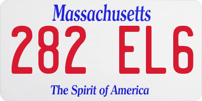 MA license plate 282EL6