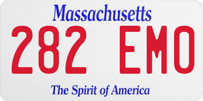 MA license plate 282EM0