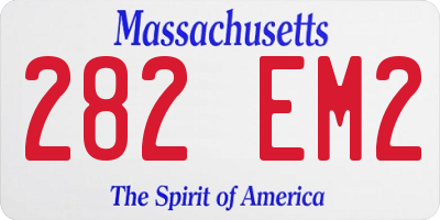 MA license plate 282EM2