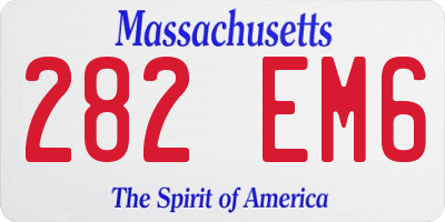 MA license plate 282EM6