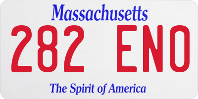 MA license plate 282EN0