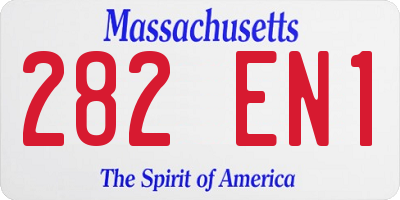 MA license plate 282EN1