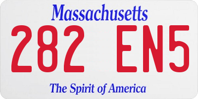 MA license plate 282EN5