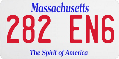 MA license plate 282EN6