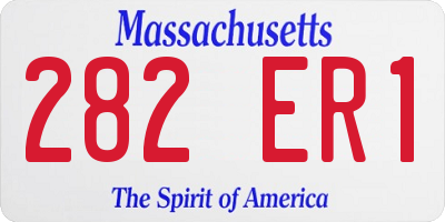 MA license plate 282ER1