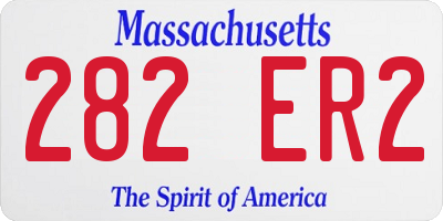 MA license plate 282ER2
