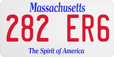 MA license plate 282ER6