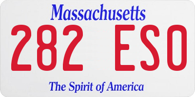 MA license plate 282ES0