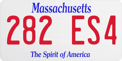 MA license plate 282ES4