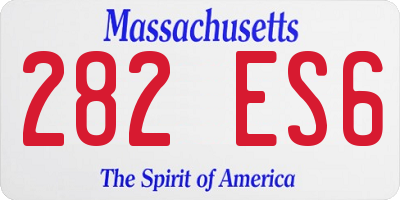MA license plate 282ES6