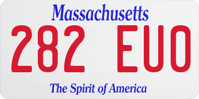 MA license plate 282EU0