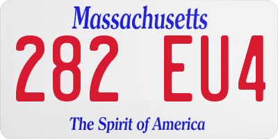 MA license plate 282EU4