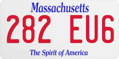 MA license plate 282EU6