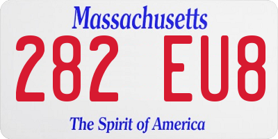 MA license plate 282EU8