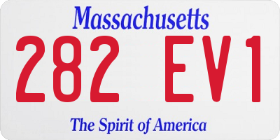 MA license plate 282EV1