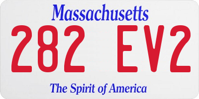 MA license plate 282EV2