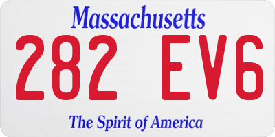 MA license plate 282EV6