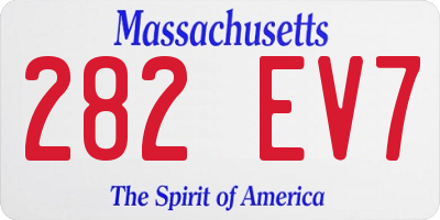 MA license plate 282EV7