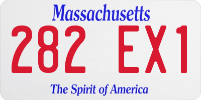 MA license plate 282EX1