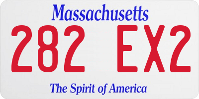 MA license plate 282EX2