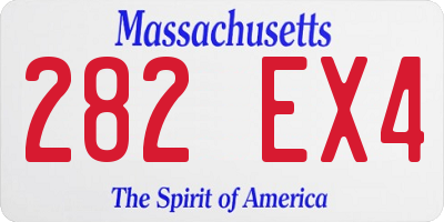 MA license plate 282EX4