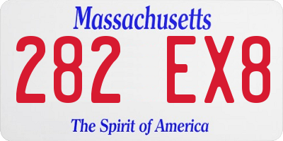 MA license plate 282EX8