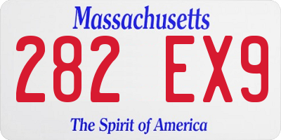 MA license plate 282EX9