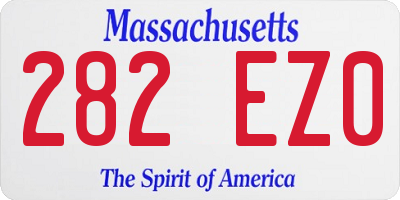 MA license plate 282EZ0