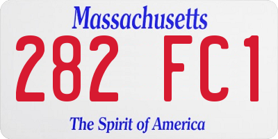 MA license plate 282FC1