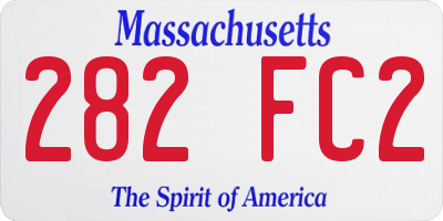 MA license plate 282FC2