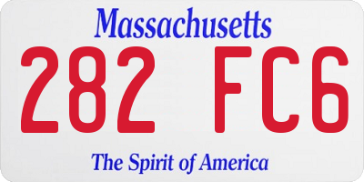 MA license plate 282FC6