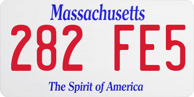 MA license plate 282FE5