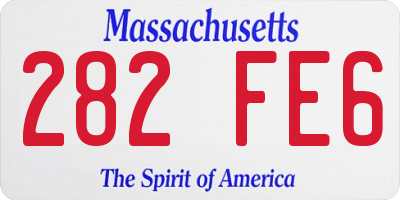 MA license plate 282FE6