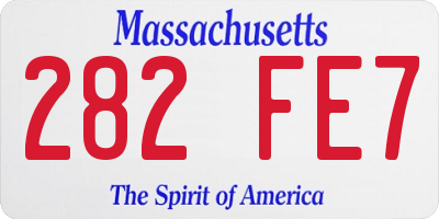 MA license plate 282FE7