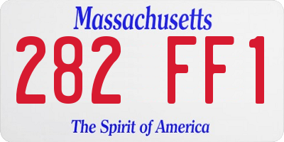 MA license plate 282FF1