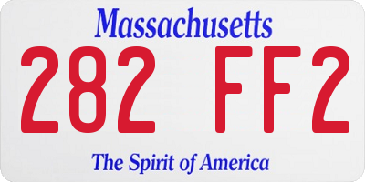 MA license plate 282FF2