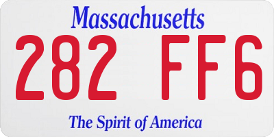 MA license plate 282FF6