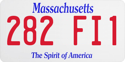 MA license plate 282FI1