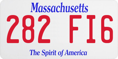 MA license plate 282FI6