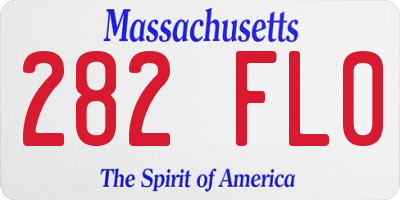 MA license plate 282FL0