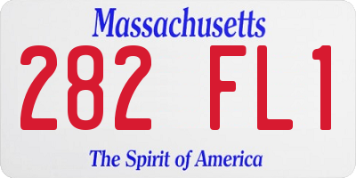 MA license plate 282FL1